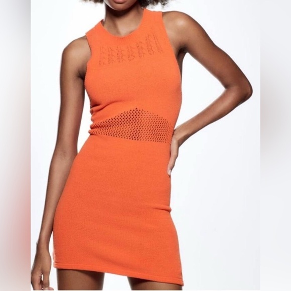 Zara Dresses & Skirts - Women’s Zara Chenille Sweater Knit Mini Sleeveless Dress Size Small